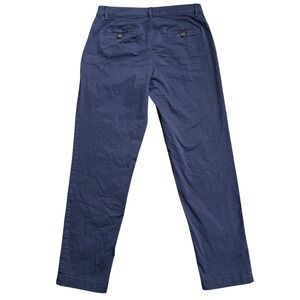 Talbots Womens Navy Blue Casual Chino‎ Pants Size 6 Cotton Blend